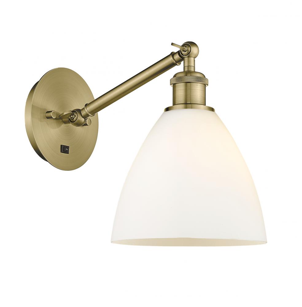 Bristol - 1 Light - 8 inch - Antique Brass - Adjustable Sconce