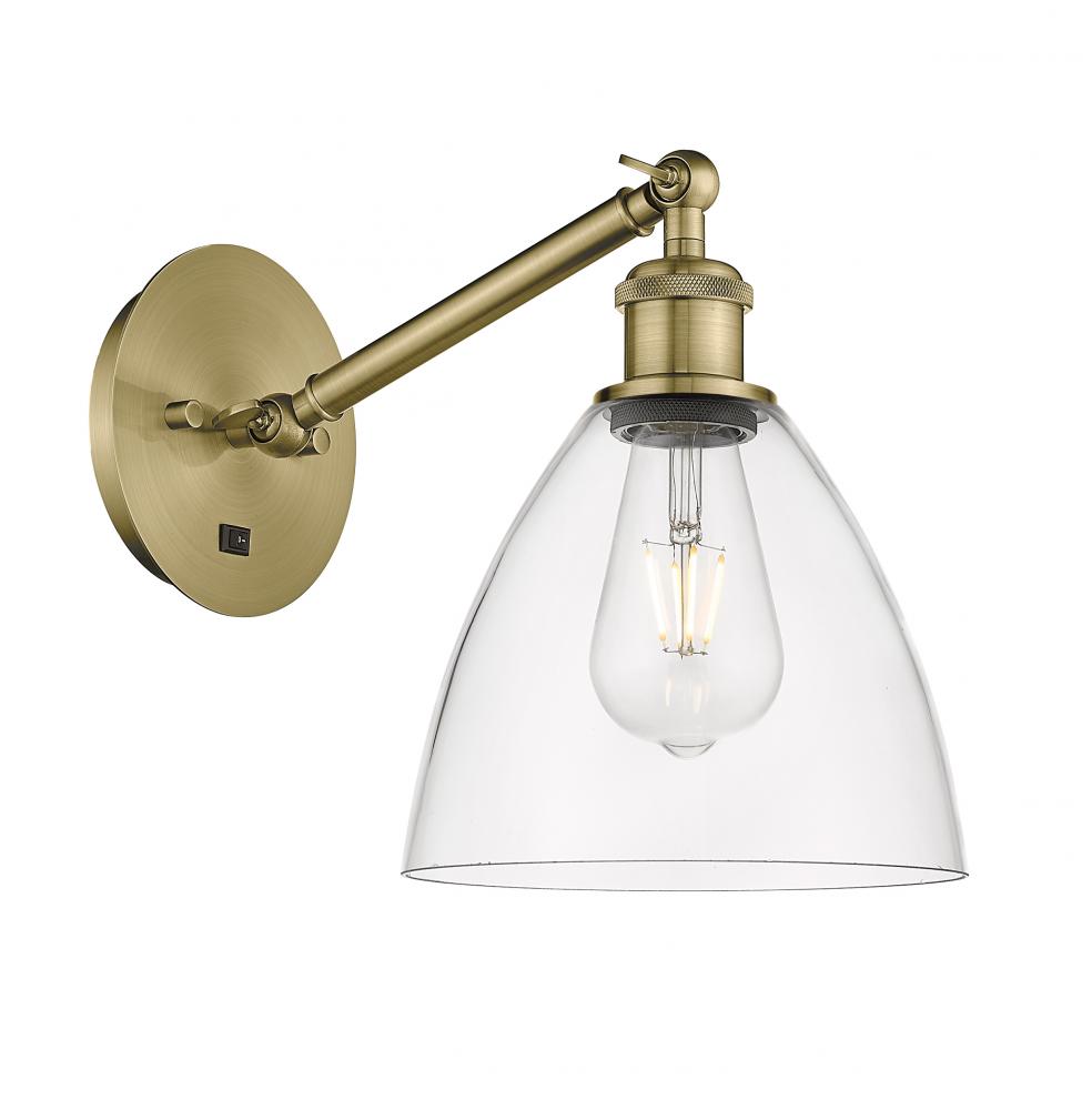 Bristol - 1 Light - 8 inch - Antique Brass - Adjustable Sconce