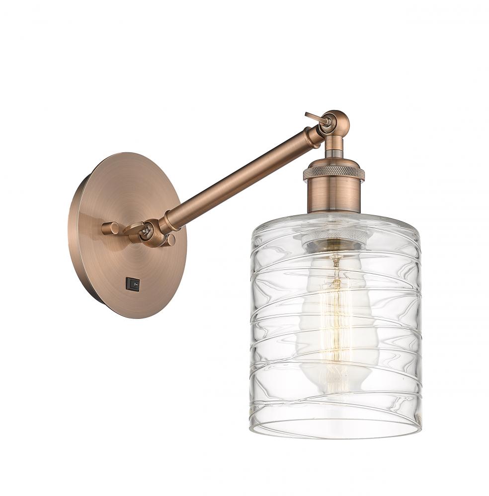 Cobbleskill - 1 Light - 5 inch - Antique Copper - Adjustable Sconce