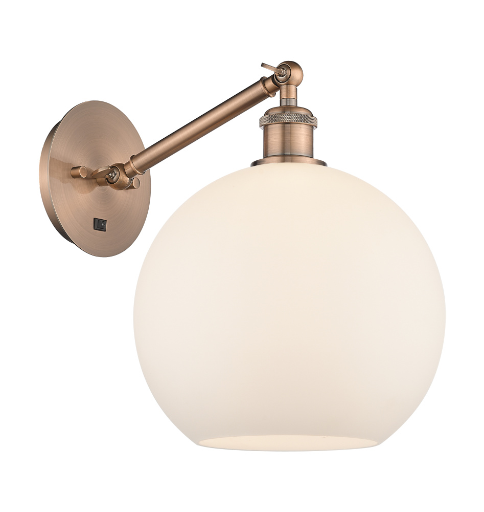 Athens - 1 Light - 10 inch - Antique Copper - Adjustable - Sconce