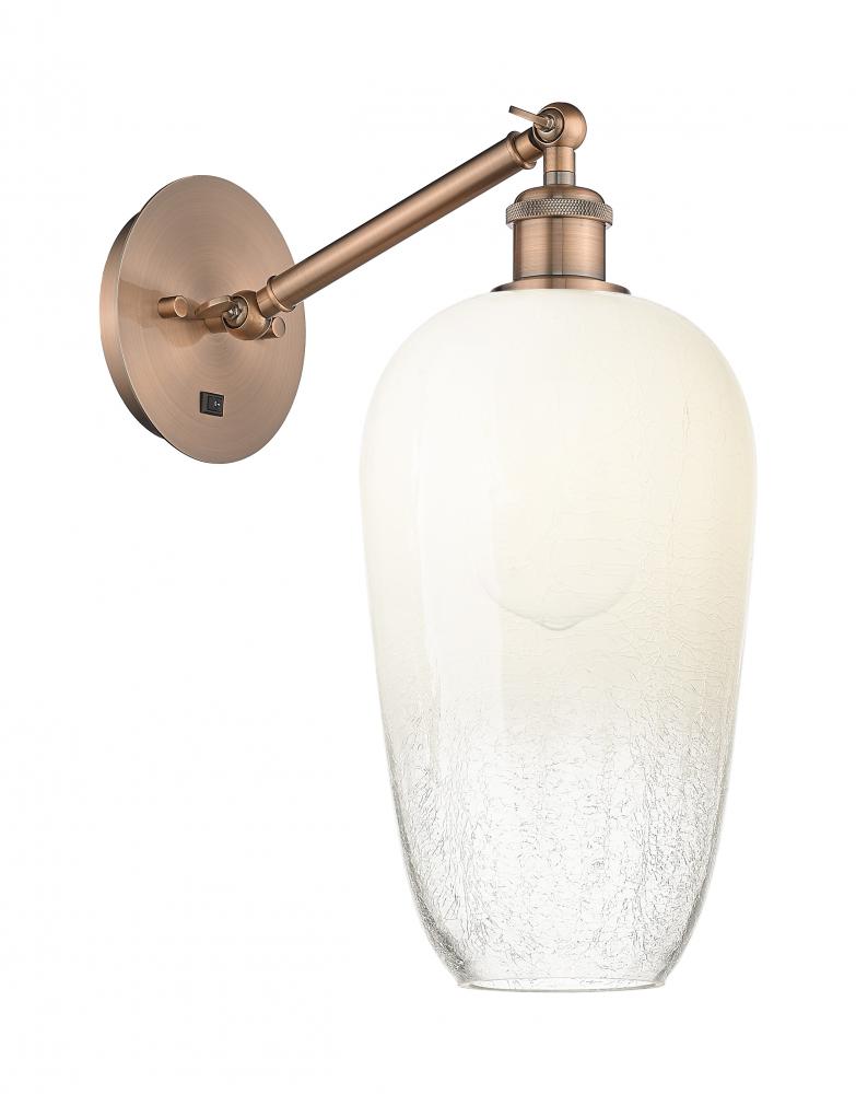 Brookhaven Flute - 1 Light - 7 inch - Antique Copper - Sconce