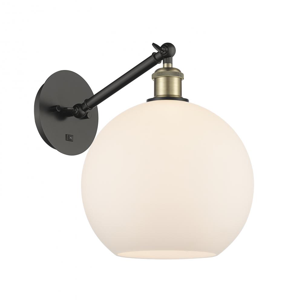 Athens - 1 Light - 10 inch - Black Antique Brass - Adjustable - Sconce