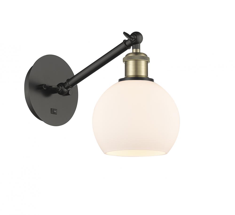 Athens - 1 Light - 6 inch - Black Antique Brass - Adjustable Sconce