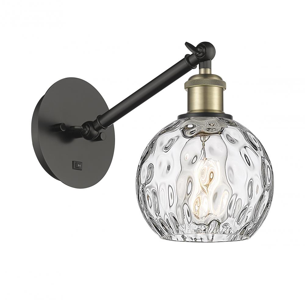 Athens Water Glass - 1 Light - 6 inch - Black Antique Brass - Adjustable Sconce