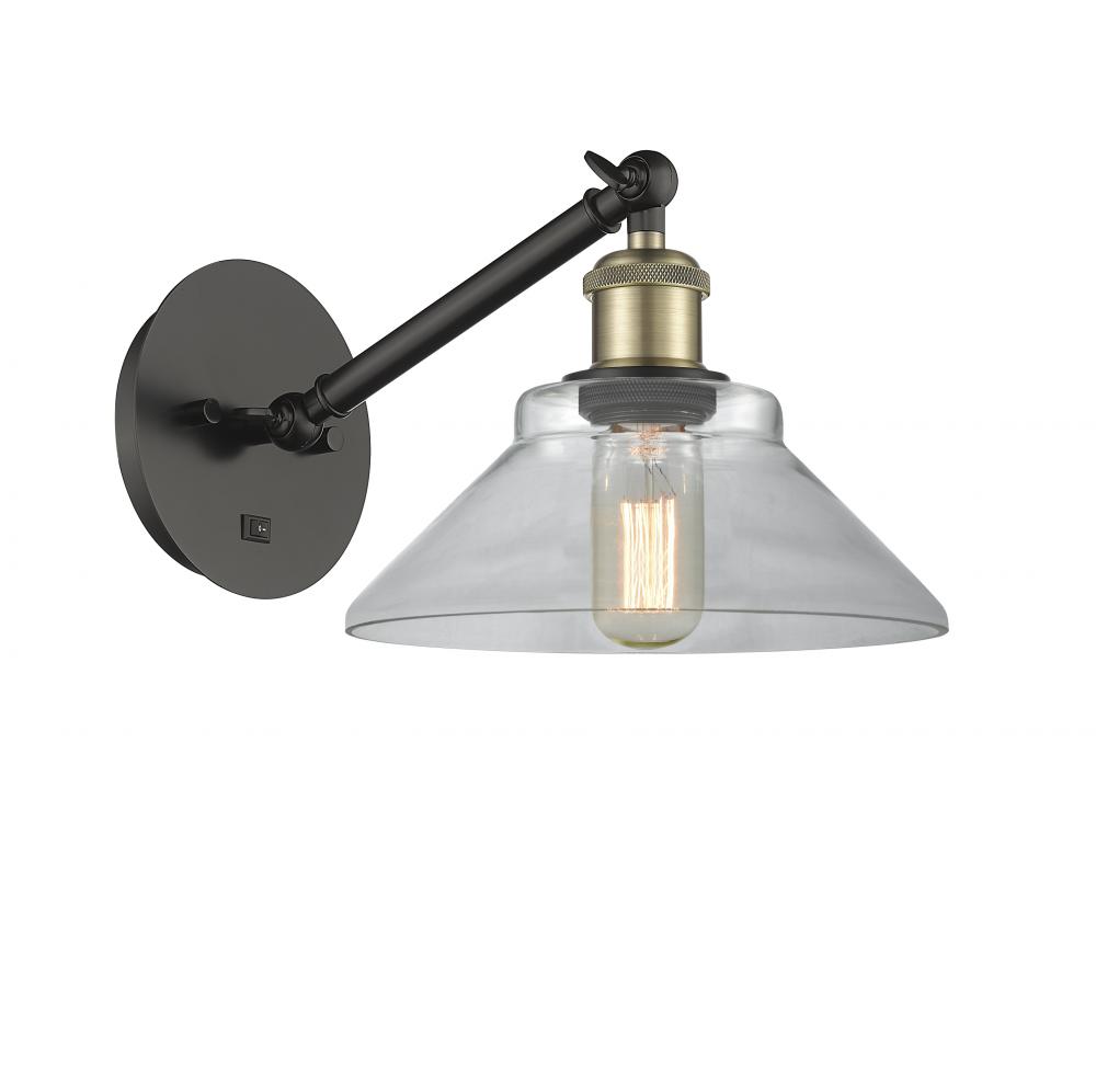 Orwell - 1 Light - 8 inch - Black Antique Brass - Adjustable Sconce