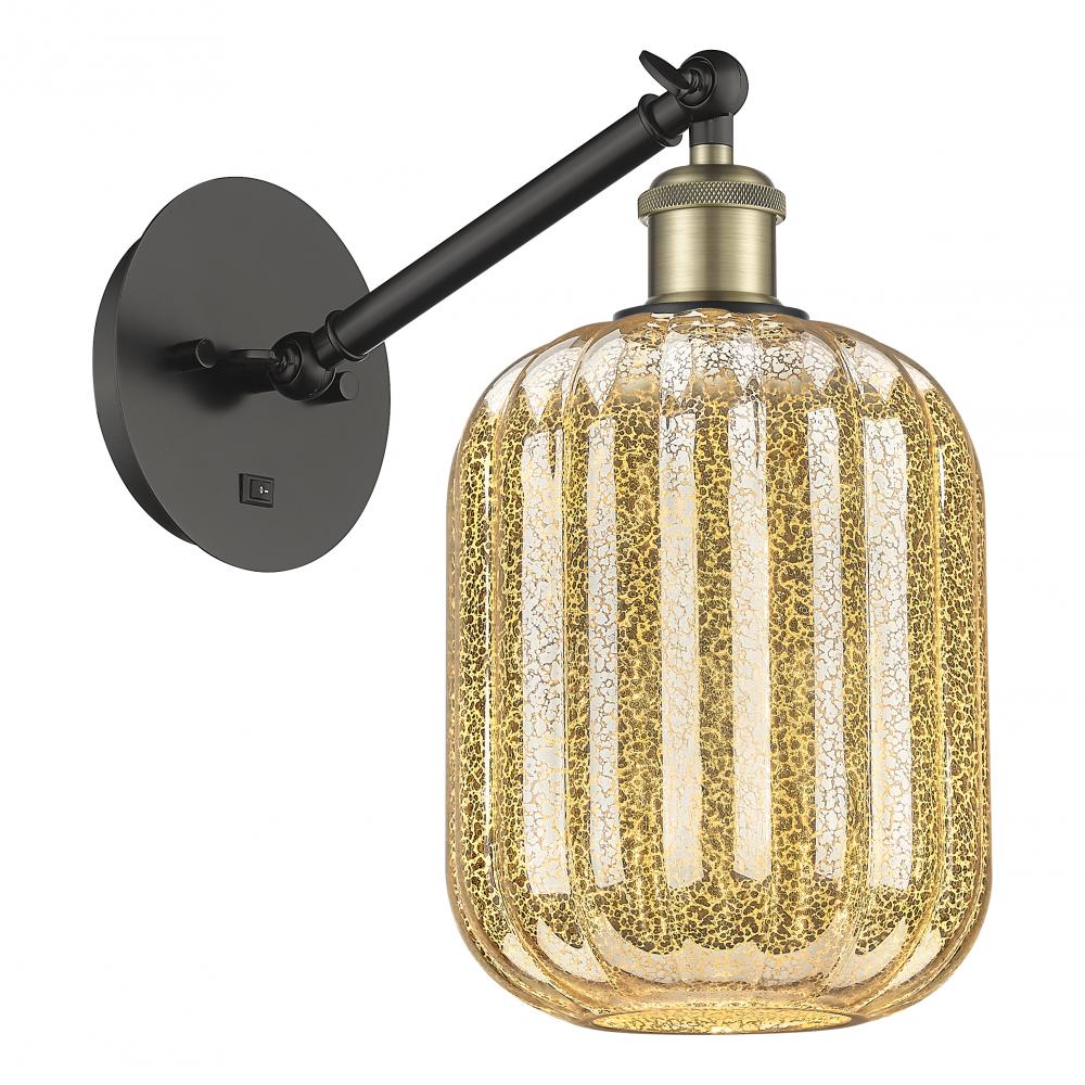 Preston Cylinder - 1 Light - 7 inch - Black Antique Brass - Sconce