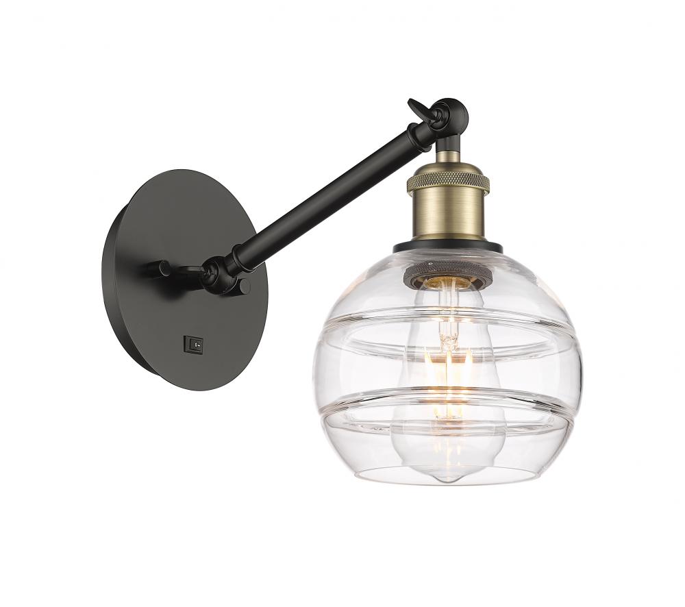 Rochester - 1 Light - 6 inch - Black Antique Brass - Adjustable Sconce