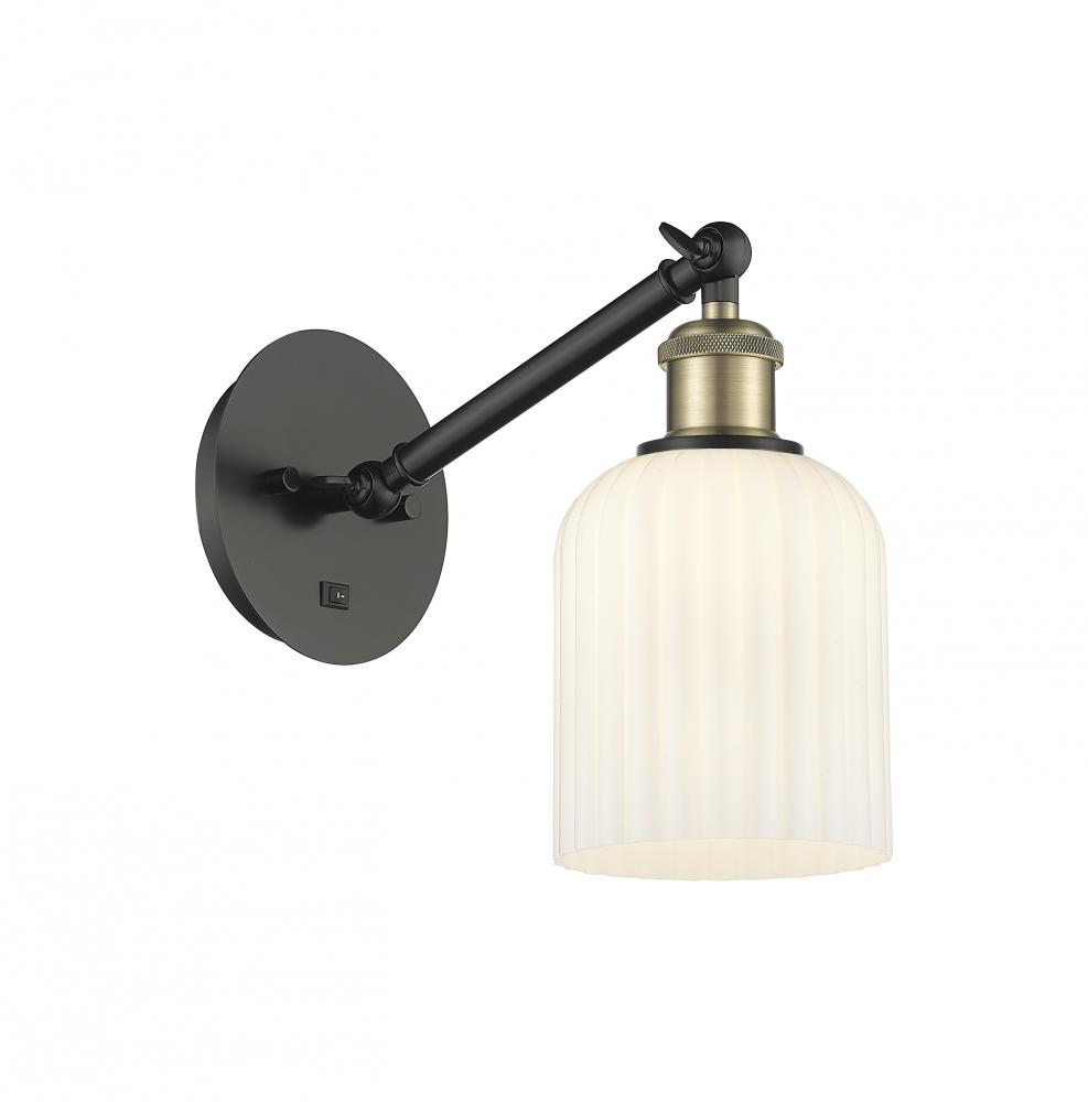 Bridal Veil - 1 Light - 5 inch - Black Antique Brass - Adjustable Sconce