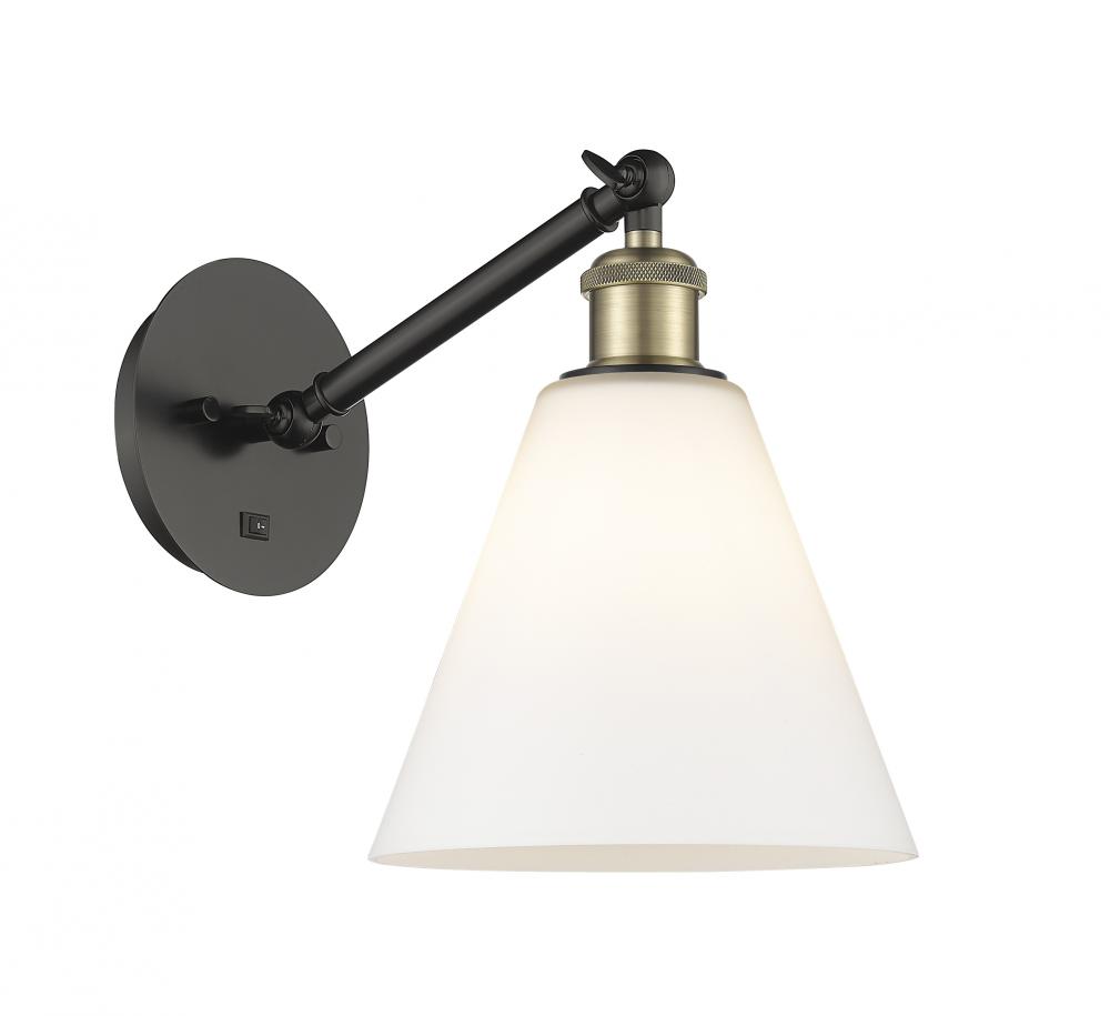 Berkshire - 1 Light - 8 inch - Black Antique Brass - Adjustable Sconce