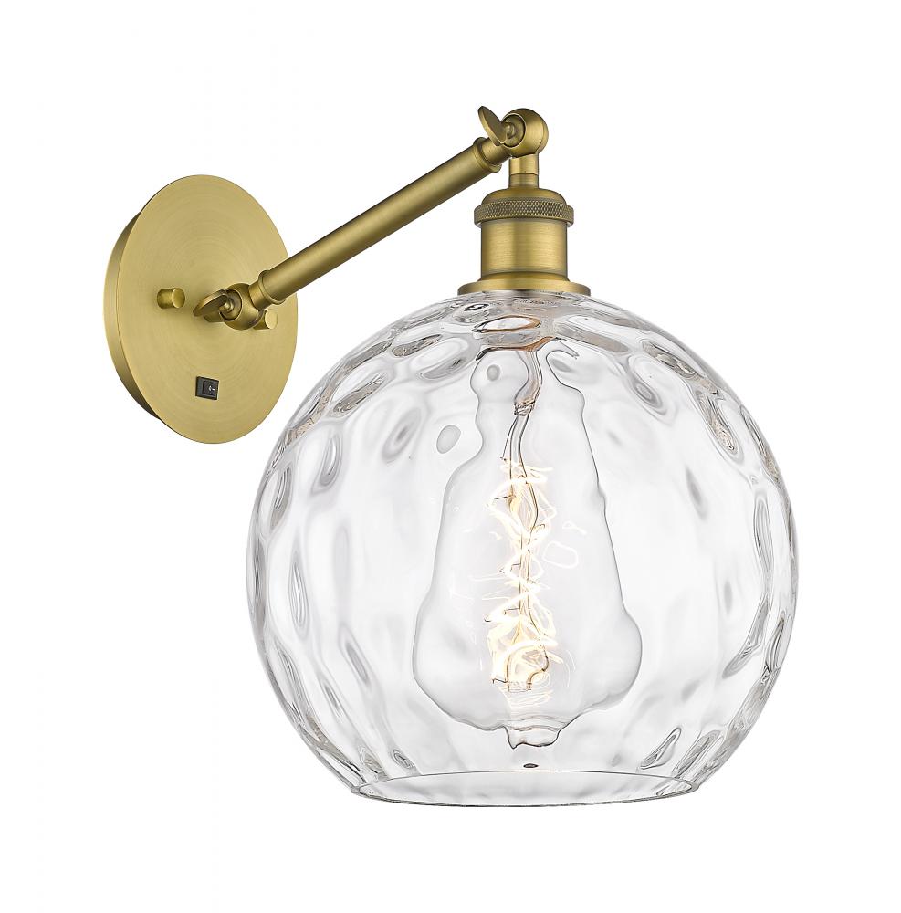 Athens Water Glass - 1 Light - 10 inch - Brushed Brass - Adjustable - Sconce