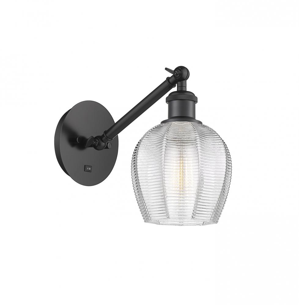 Norfolk - 1 Light - 6 inch - Matte Black - Adjustable Sconce