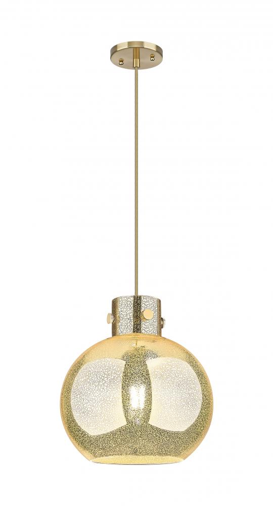 Newton Sphere - 1 Light - 12 inch - Champagne Bronze - Cord hung - Mini Pendant