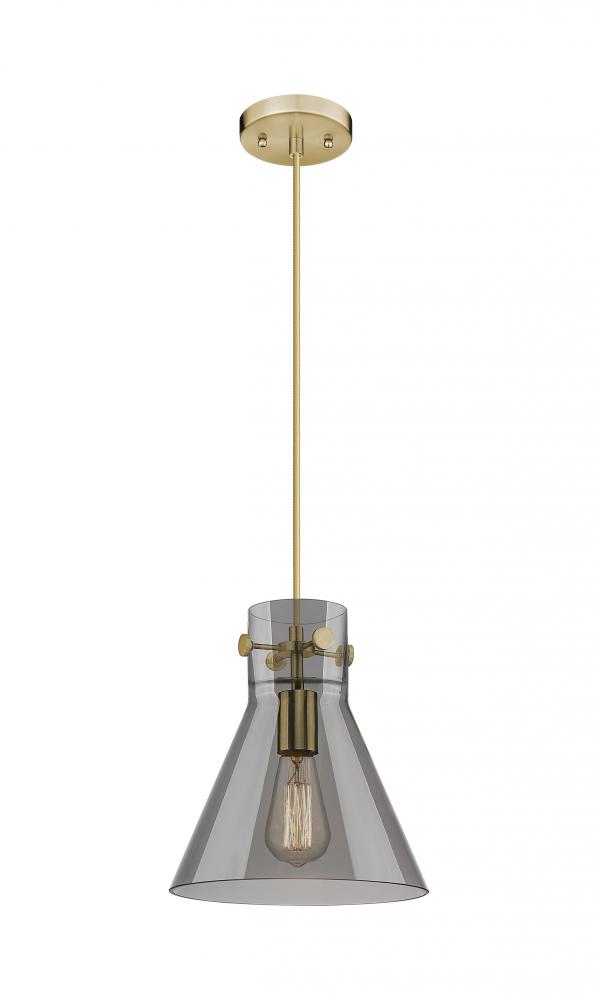 Newton Cone - 1 Light - 10 inch - Champagne Bronze - Cord hung - Pendant