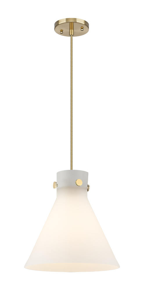 Newton Cone - 1 Light - 12 inch - Champagne Bronze - Cord hung - Pendant