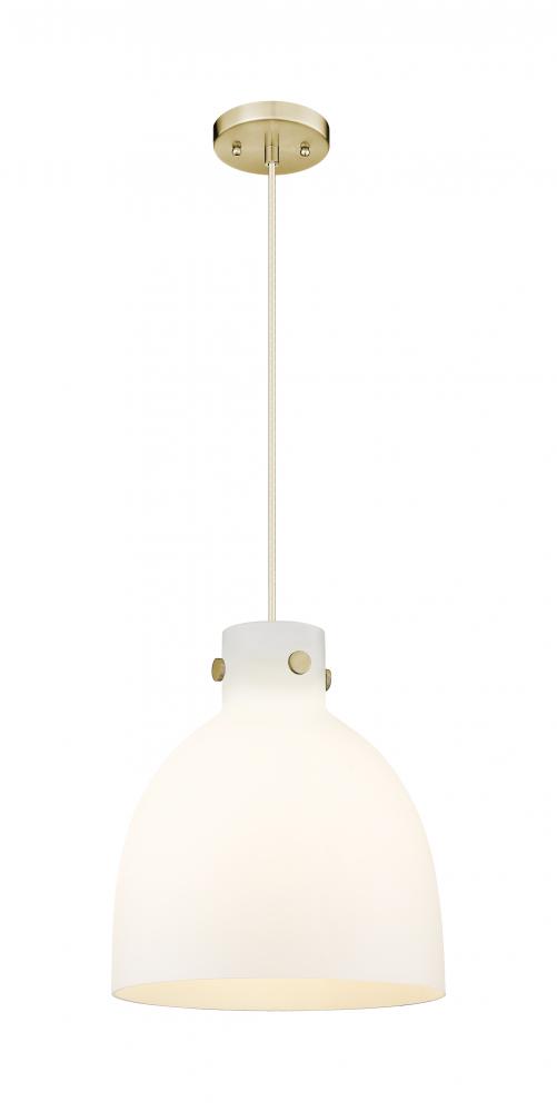 Newton Bell - 1 Light - 12 inch - Champagne Bronze - Cord hung - Pendant