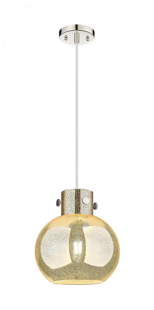 Newton Sphere - 1 Light - 10 inch - Polished Nickel - Cord hung - Mini Pendant