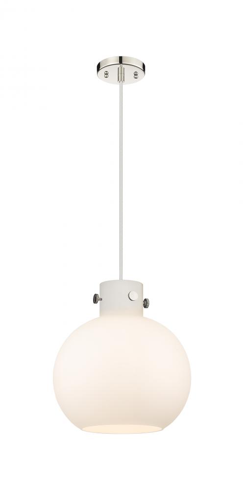 Newton Sphere - 1 Light - 12 inch - Polished Nickel - Cord hung - Mini Pendant