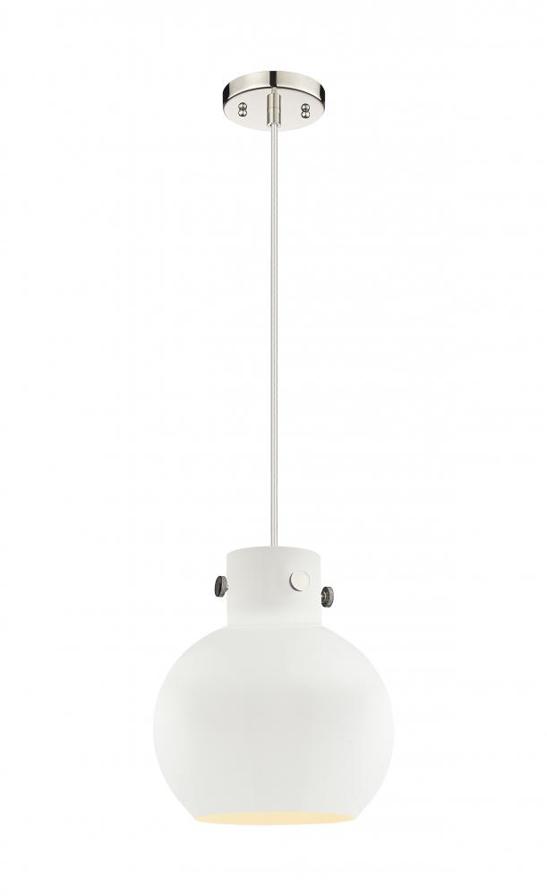 Newton Sphere - 1 Light - 10 inch - Polished Nickel - Cord hung - Pendant