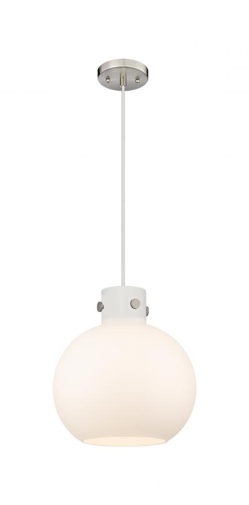 Newton Sphere - 1 Light - 12 inch - Brushed Satin Nickel - Cord hung - Mini Pendant