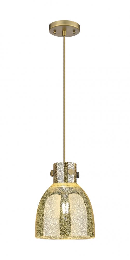 Newton Bell - 1 Light - 8 inch - Brushed Brass - Cord hung - Pendant
