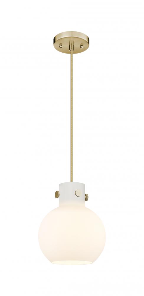 Newton Sphere - 1 Light - 8 inch - Champagne Bronze - Cord hung - Mini Pendant