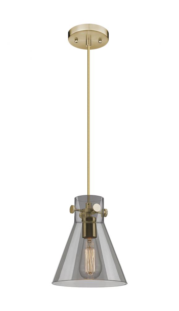 Newton Cone - 1 Light - 8 inch - Champagne Bronze - Cord hung - Pendant
