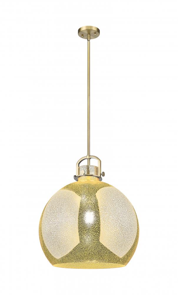Newton Sphere - 1 Light - 18 inch - Brushed Brass - Pendant
