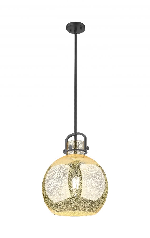 Newton Sphere - 1 Light - 14 inch - Matte Black - Pendant