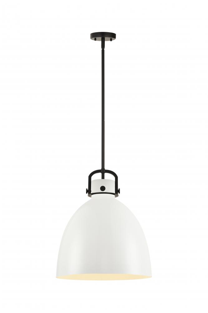 Newton Bell - 1 Light - 14 inch - Matte Black - Pendant