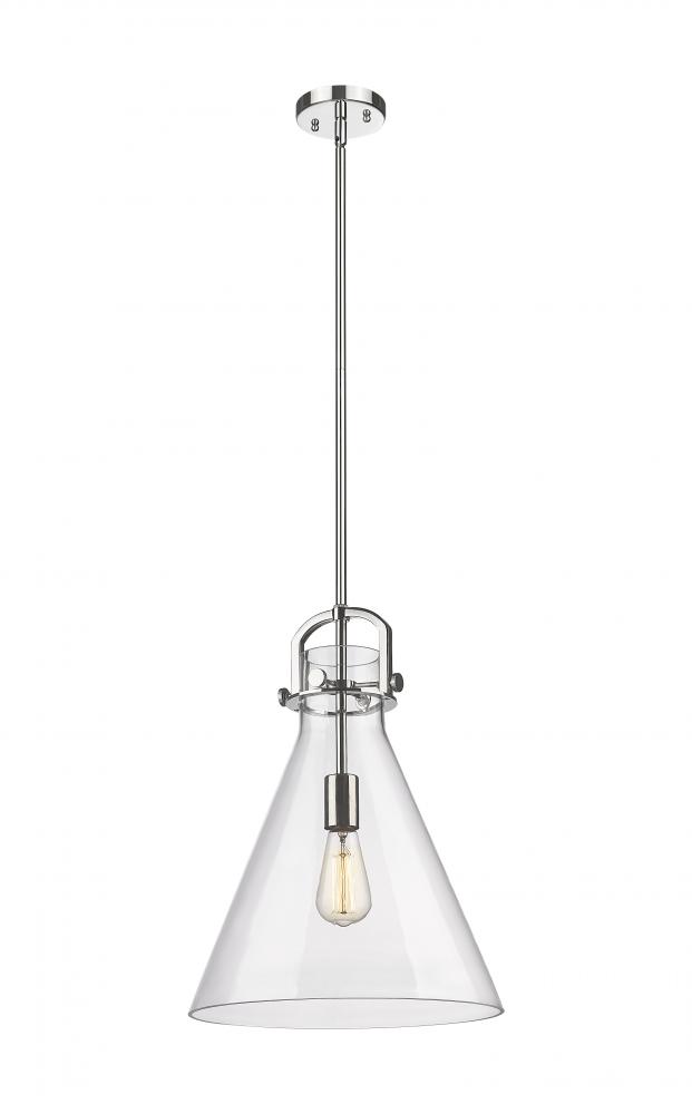 Newton Cone - 1 Light - 14 inch - Polished Nickel - Pendant