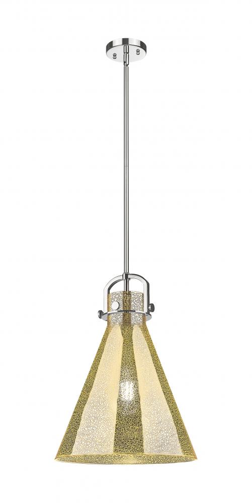 Newton Cone - 1 Light - 14 inch - Polished Nickel - Pendant