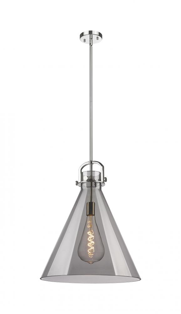 Newton Cone - 1 Light - 18 inch - Polished Nickel - Pendant