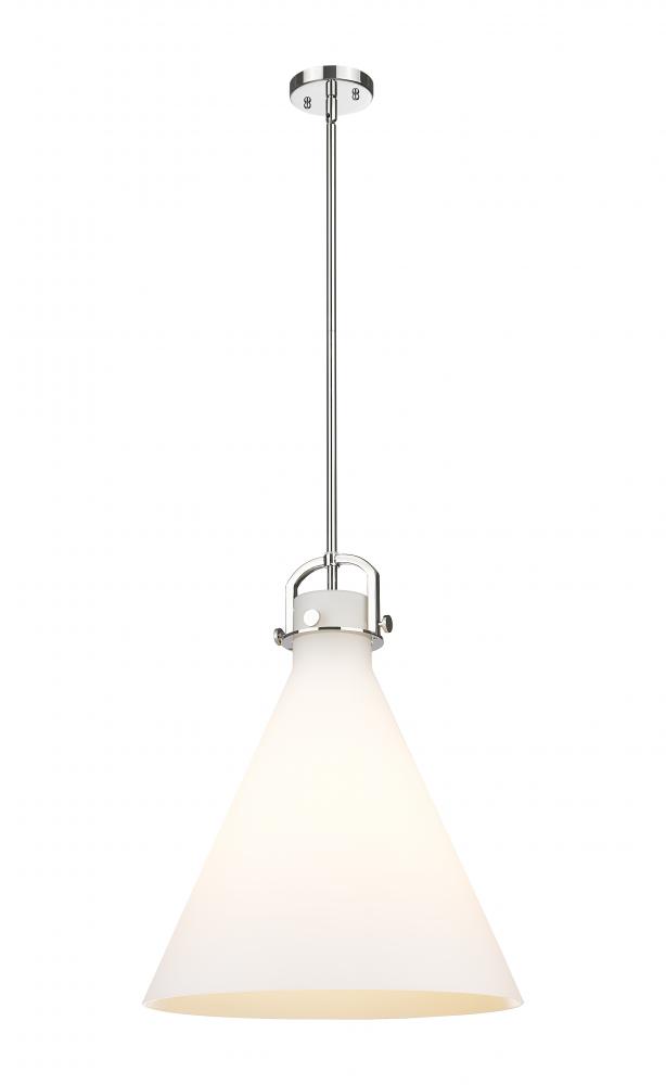 Newton Cone - 1 Light - 18 inch - Polished Nickel - Pendant