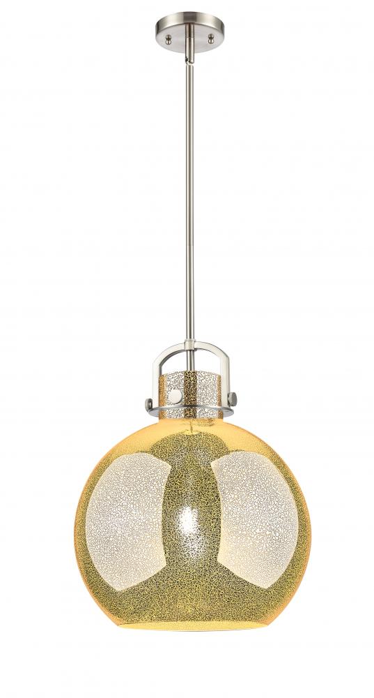 Newton Sphere - 1 Light - 14 inch - Satin Nickel - Pendant
