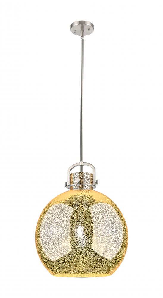 Newton Sphere - 1 Light - 16 inch - Satin Nickel - Pendant