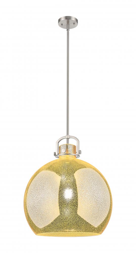 Newton Sphere - 1 Light - 18 inch - Satin Nickel - Pendant