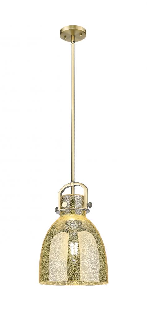 Newton Bell - 1 Light - 10 inch - Brushed Brass - Mini Pendant