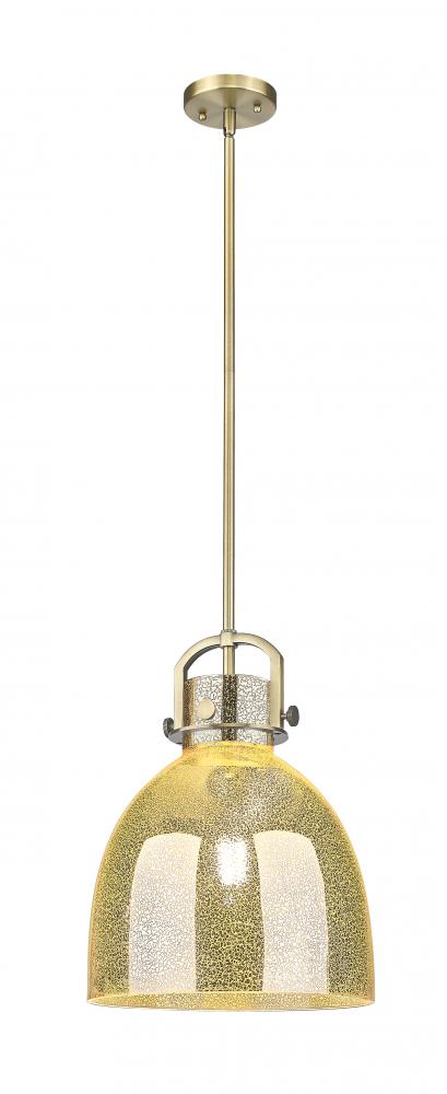 Newton Bell - 1 Light - 12 inch - Brushed Brass - Mini Pendant