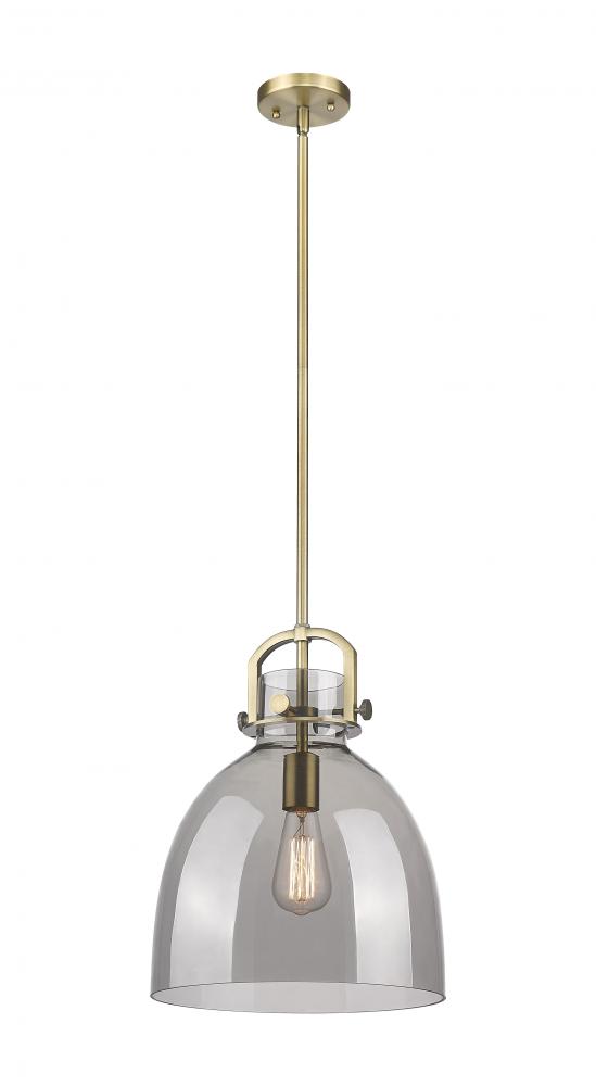 Newton Bell - 1 Light - 12 inch - Brushed Brass - Mini Pendant