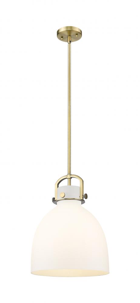 Newton Bell - 1 Light - 12 inch - Brushed Brass - Mini Pendant