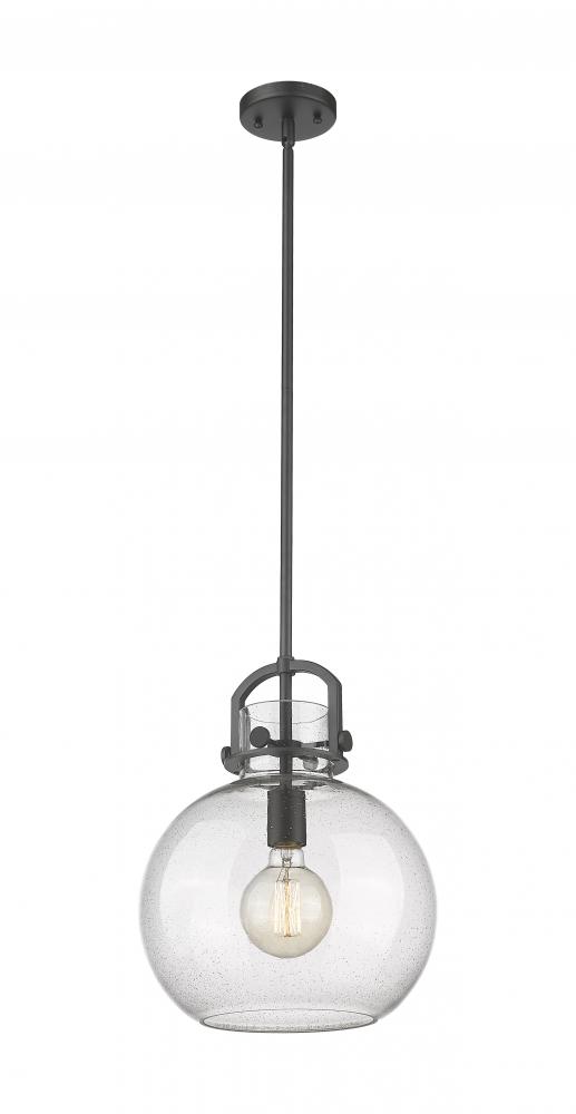 Newton Sphere - 1 Light - 12 inch - Matte Black - Mini Pendant