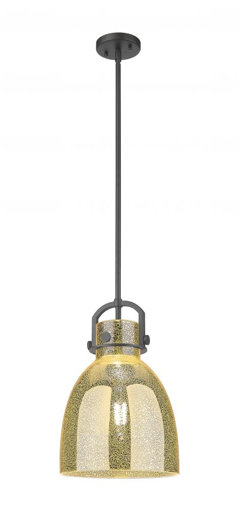 Newton Bell - 1 Light - 10 inch - Matte Black - Mini Pendant