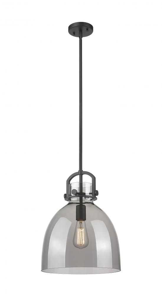 Newton Bell - 1 Light - 12 inch - Matte Black - Mini Pendant