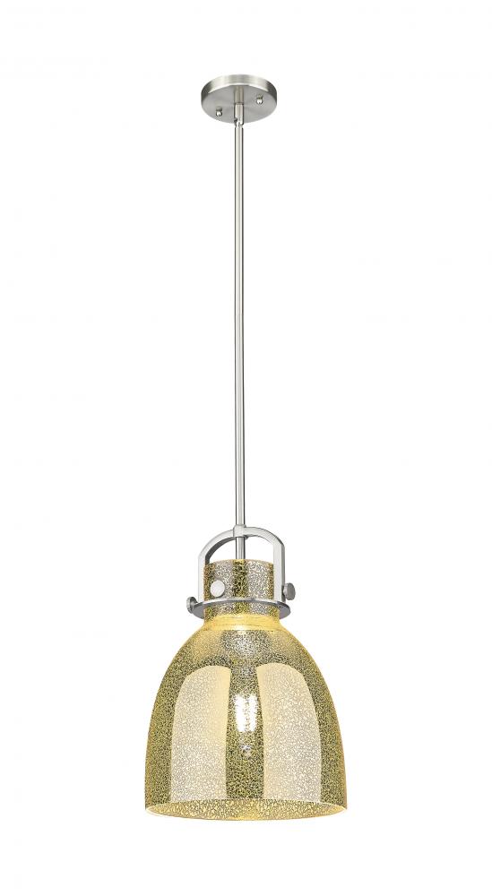 Newton Bell - 1 Light - 10 inch - Satin Nickel - Mini Pendant