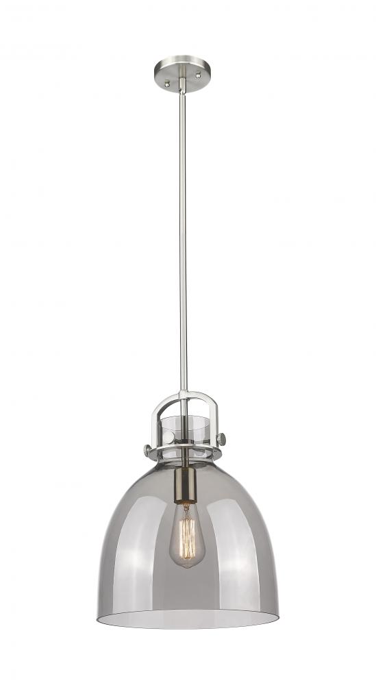 Newton Bell - 1 Light - 12 inch - Satin Nickel - Mini Pendant