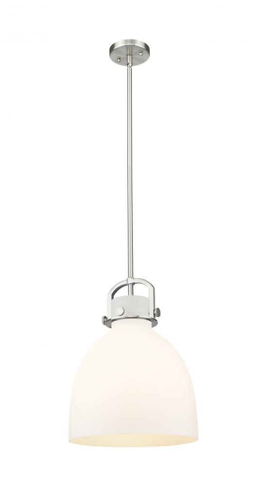 Newton Bell - 1 Light - 12 inch - Satin Nickel - Mini Pendant