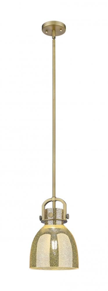 Newton Bell - 1 Light - 8 inch - Brushed Brass - Mini Pendant