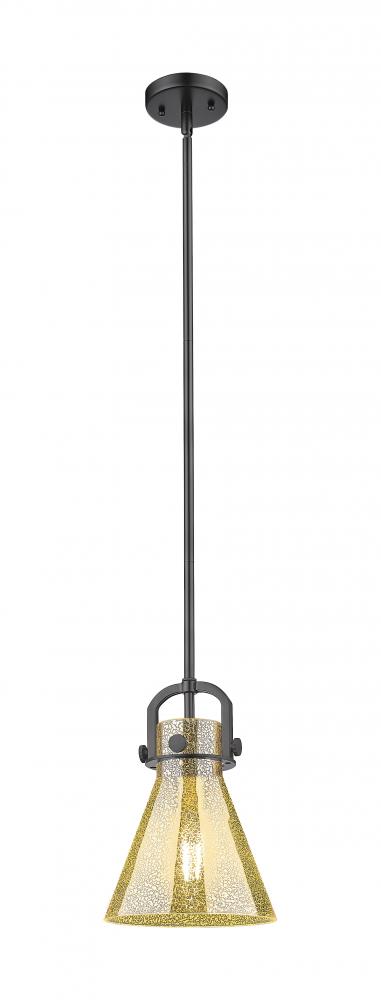 Newton Cone - 1 Light - 8 inch - Matte Black - Mini Pendant