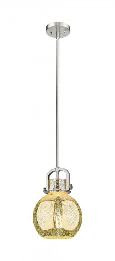 Newton Sphere - 1 Light - 8 inch - Satin Nickel - Mini Pendant