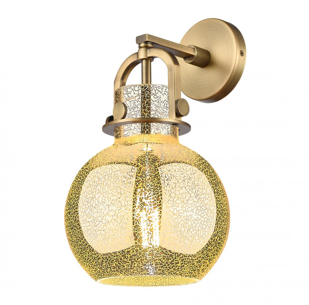 Newton Sphere - 1 Light - 8 inch - Brushed Brass - Sconce
